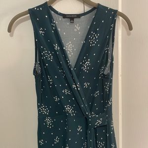 Faux Wrap Midi Dress